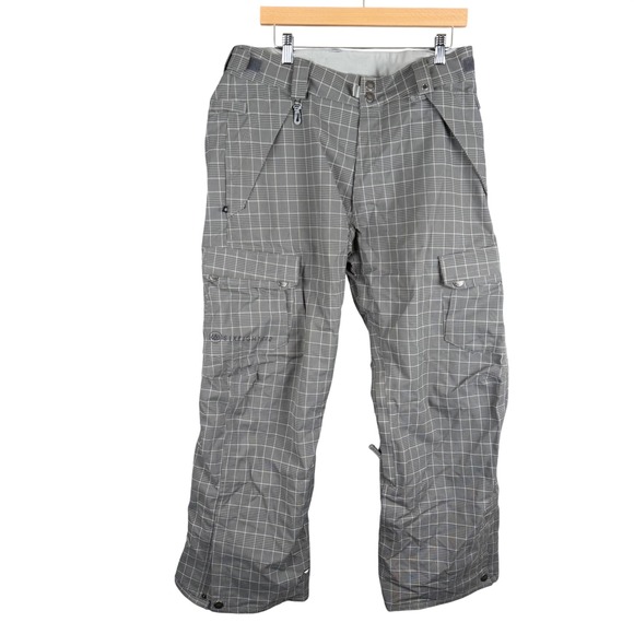 686 Other - 686 Mannual Snow Pants Mens Medium Grey Plaid infiDRY 10k Waterproof Cargo